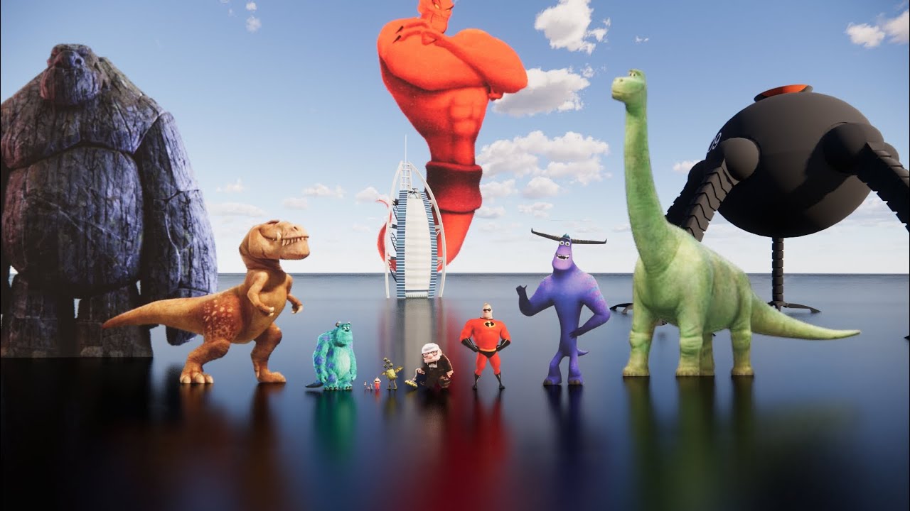 Pixar Characters size comparison | 3D animation