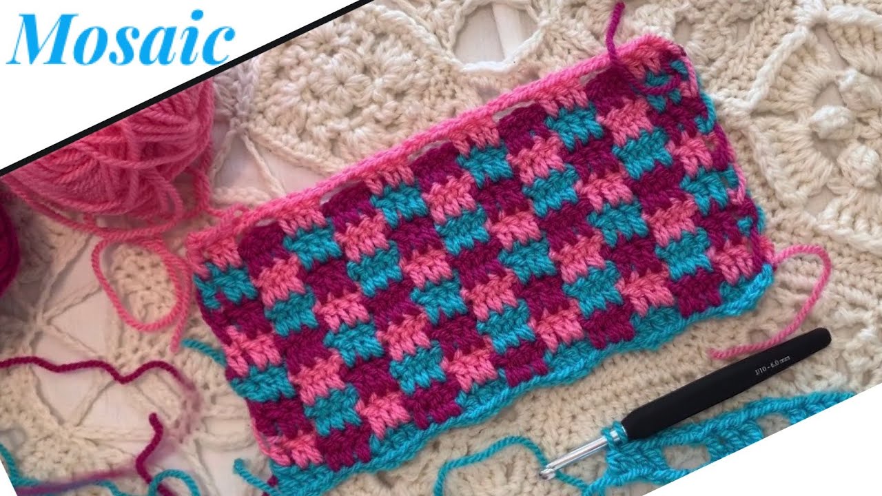 How to Crochet Mosaic with Three Colors