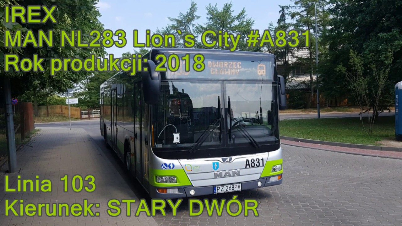 Irex - Linia 103, MAN NL283 Lion`s City #A831