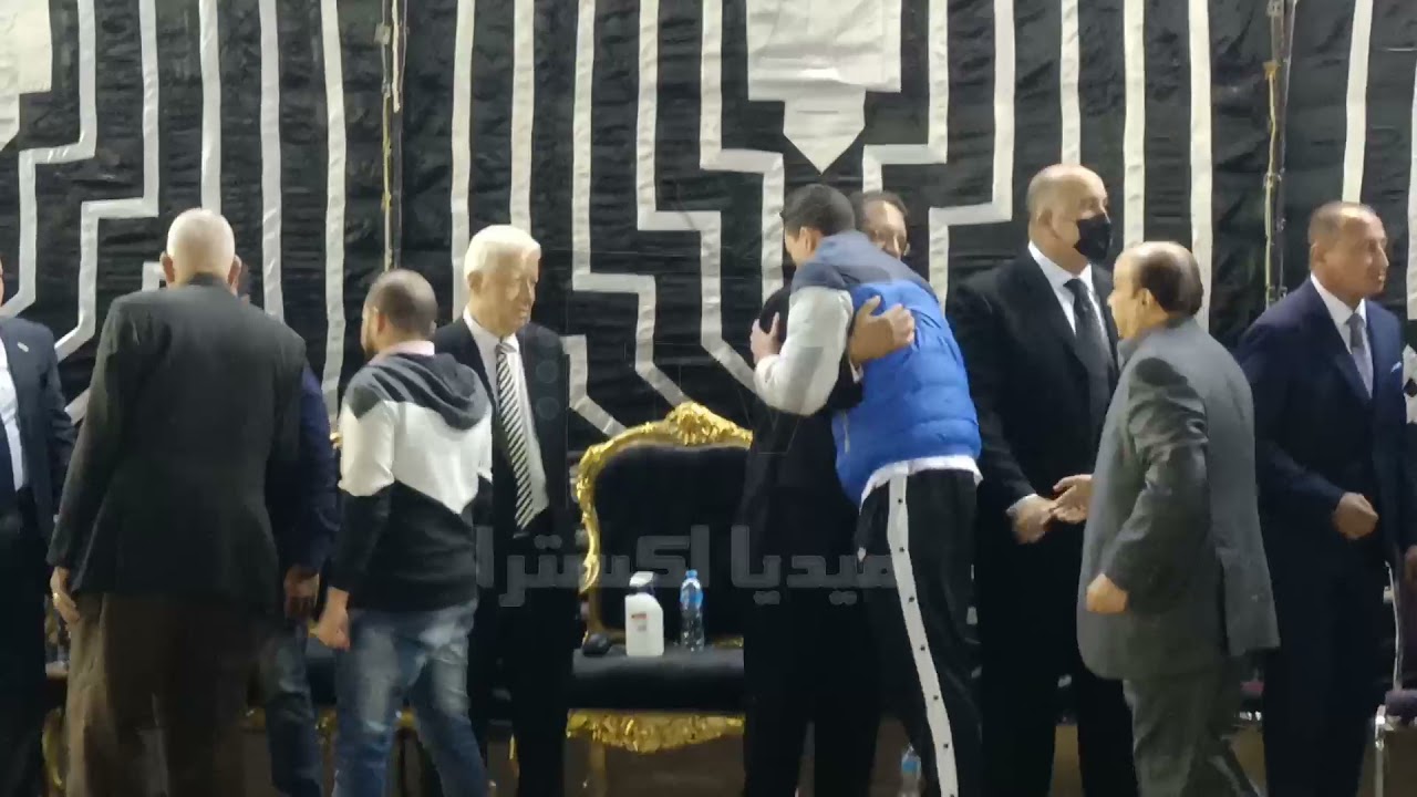 لؤى دعبس ومرتضى منصور حبايب فى عزاء المستشار جلال إبراهيم رئيس نادي الزمالك الأسبق
