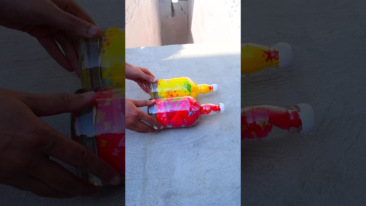 Red Vs Yellow Balloons glass Bottles Asmr! Crushing Crunchy & Soft things #shorts #asmr #satisfying