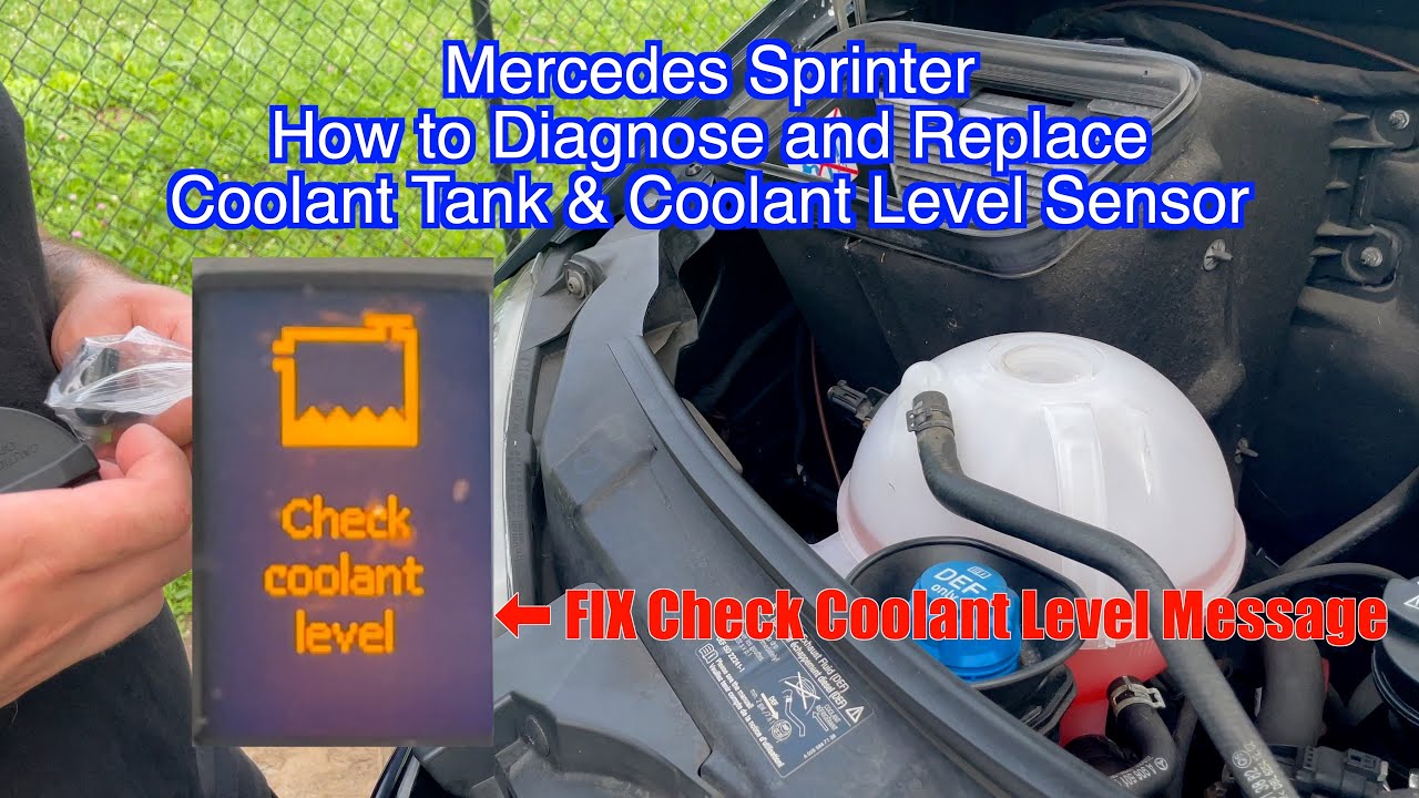 🔴How to replace Mercedes Sprinter Coolant Tank & Sensor to fix message
