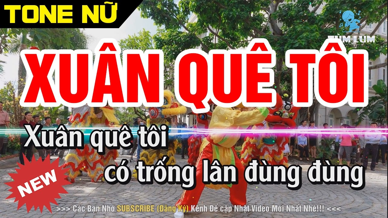 Xuân Quê Tôi Karaoke Tone Nữ [ Gm ] Nhạc Sống Beat Chuẩn Dễ Hát | Karaoke Tùm Lum