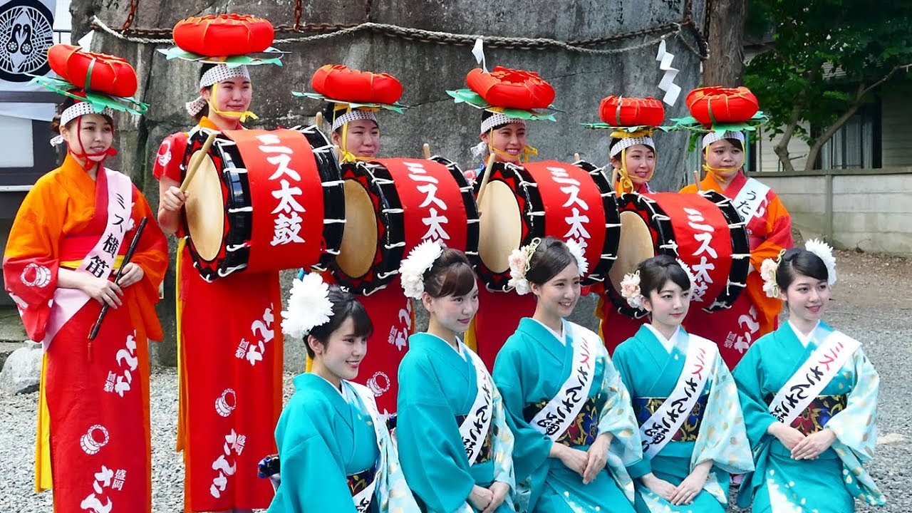 [4K]ミスさんさ踊り2018 お披露目 三ツ石神社で奉納演舞 | Morioka, Japan | 岩手･盛岡観光動画