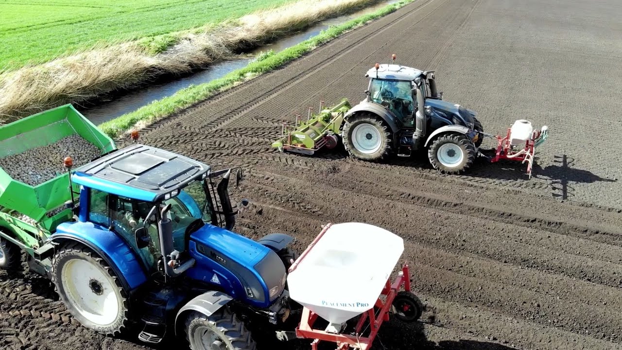 Valtra N142 & Valtra N174v Potato Planting 2019