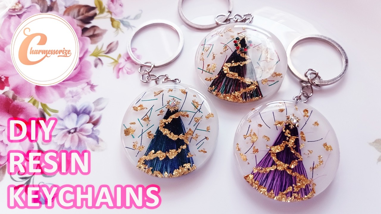 DIY Epoxy Resin Craft| Making Christmas Resin Keychains Step by Step| Resin Crafts For BEGINNERS