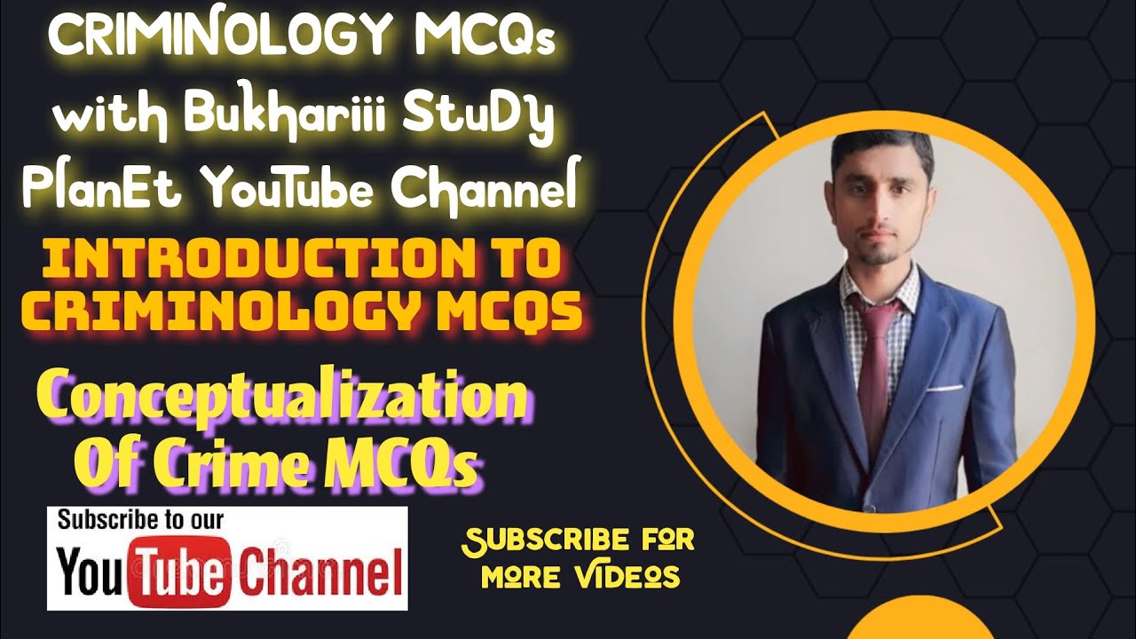 #Criminology MCQs  #Conceptualization of Crime MCQs.  #CSS Criminology Very Important