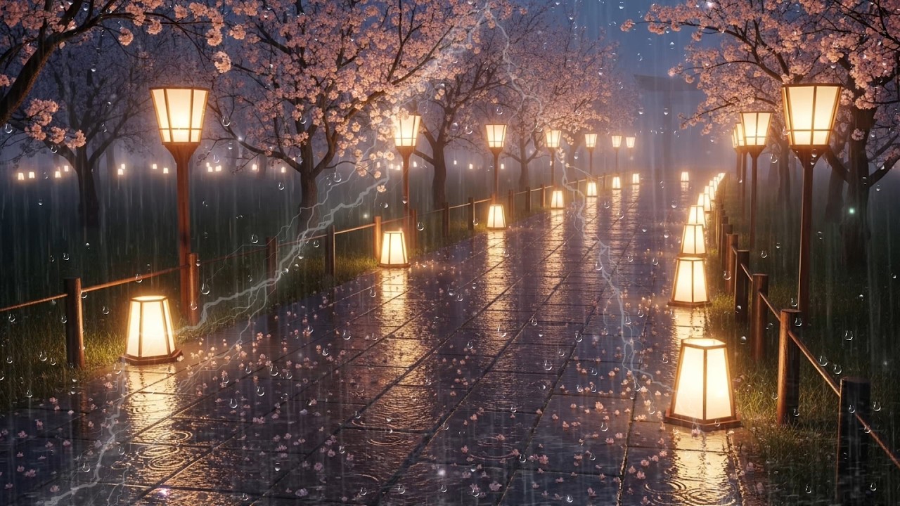 1 Hour Rain Ambience 🌧️ Calm Night Rain for Sleep