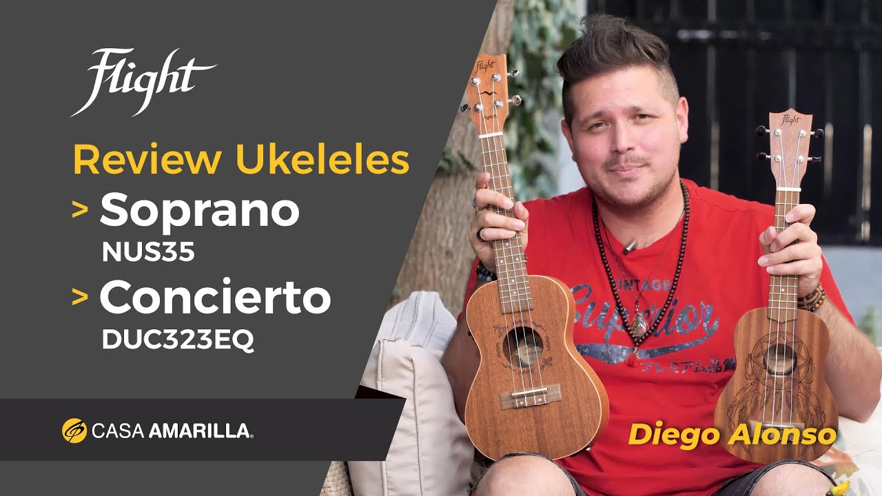 Review Ukeleles Flight: NUS350 (soprano) y DUC323EQ (concierto)