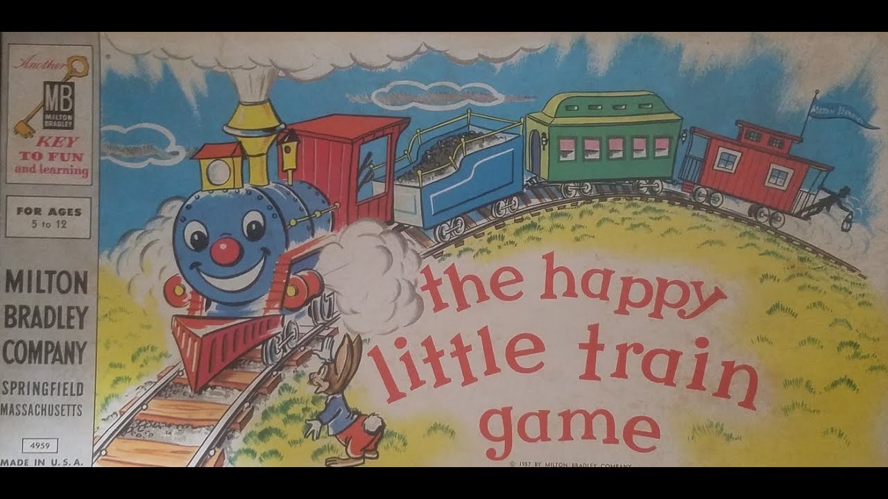 The Happy Little Train Game board game (1957, Milton Bradley) -- What's Inside