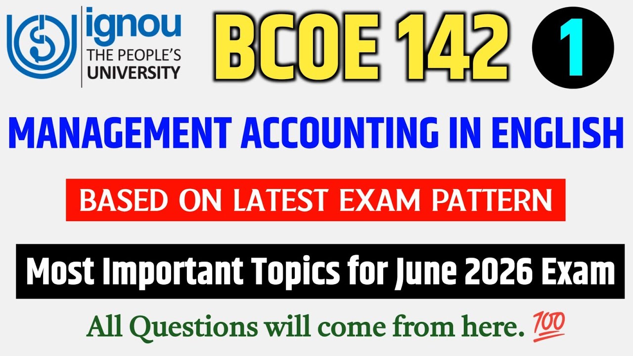 BCOE 142 Important Questions June 2026 in English | IGNOU BCOE 142 Question Paper 2026