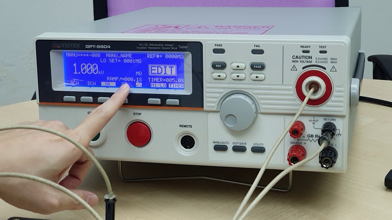 GPT 9804 Training   Insulation Test