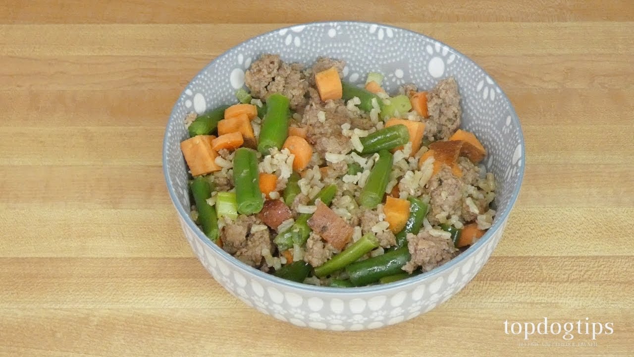 Recipe  Ground Beef and Vegetable Homemade Dog Food