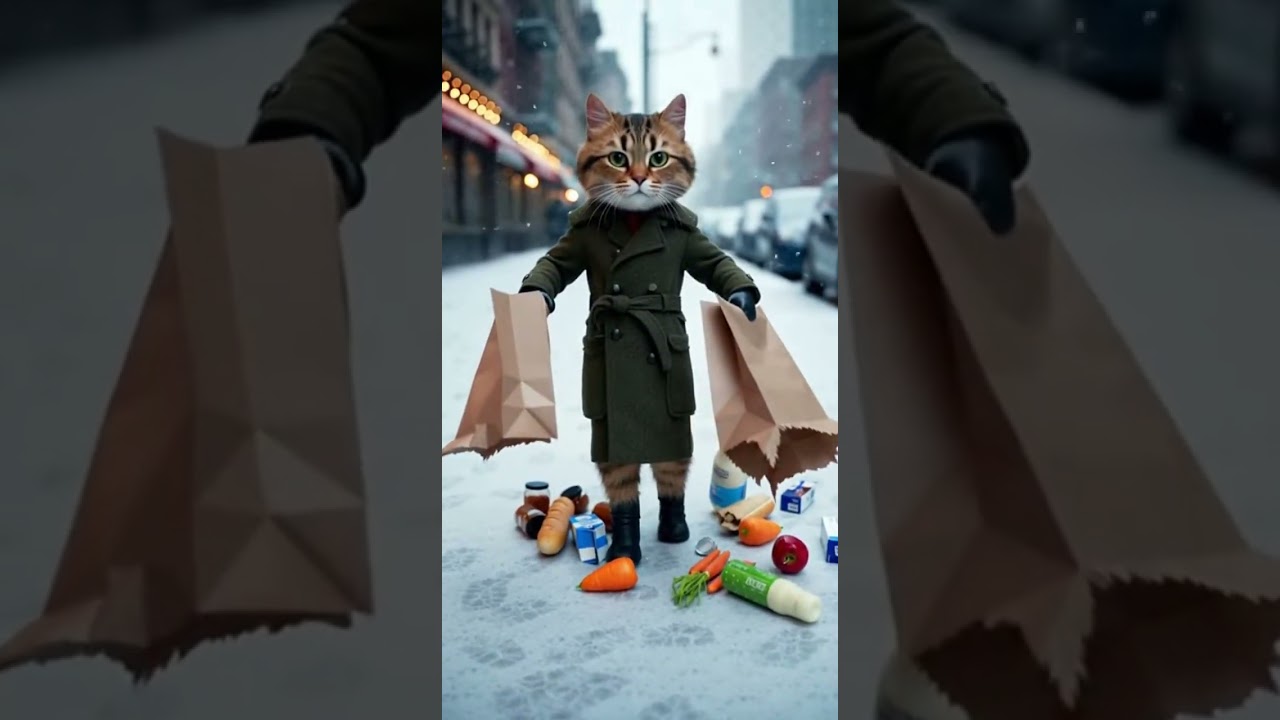 🙀 Cat’s Grocery Bag Disaster 😹🛍️ 