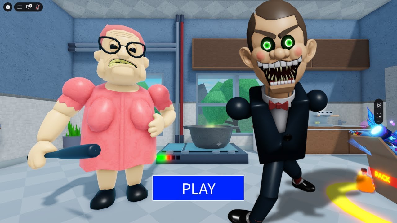 BARRA'S GRANNY HOUSE (SCARY OBBY) VS Mr Funny's ToyShop! (SCARY OBBY) #roblox #scaryobby