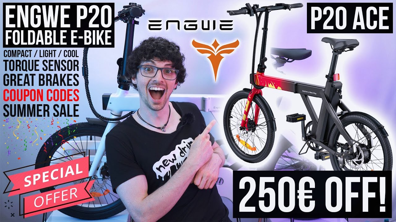 2024's Best Value Folding E-Bike! - Engwe P20 Review & Test (Summer Sale! Cool, Silent & Compact)