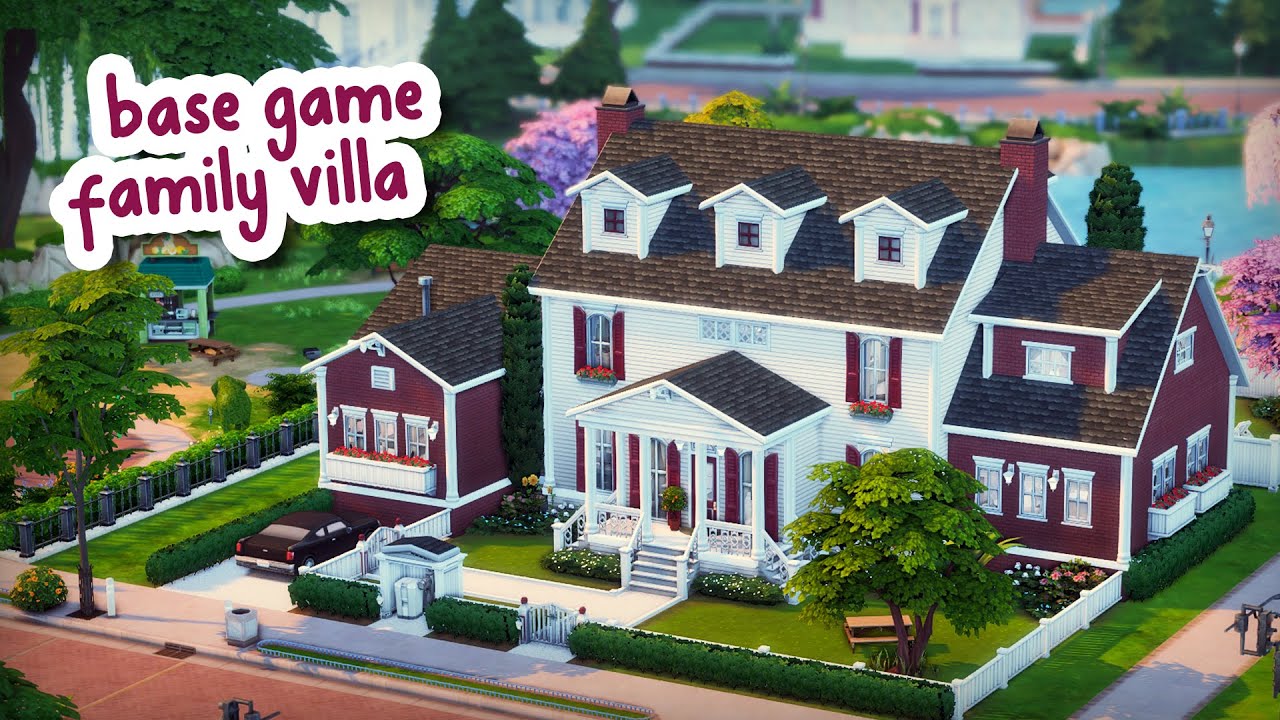 Base Game Family Villa 🤍 || The Sims 4 Speed Build