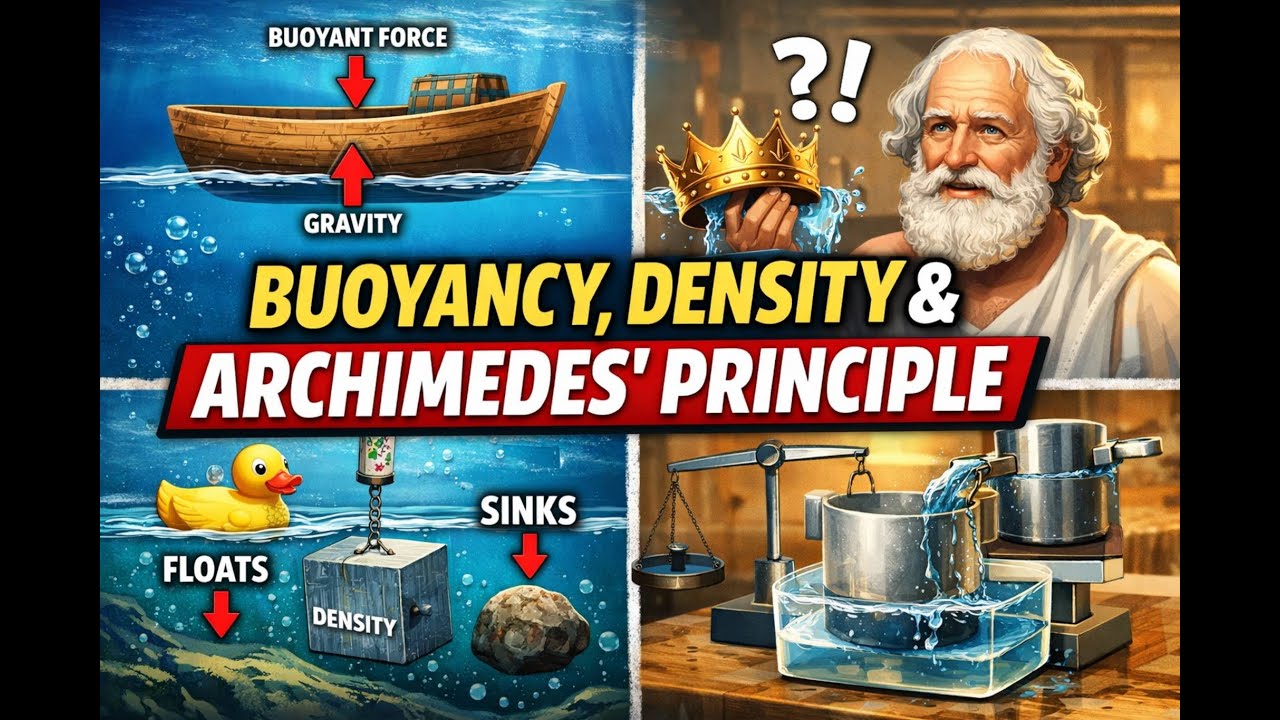 GRAVITATION- Part 3 II Thrust, pressure II Buoyancy II Archimedes principle II Full detailed video.