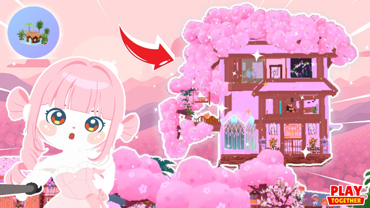 Meo Bất Ngờ Phát Hiện Nhà Hoa Anh Đào Trên Cây Siêu Đẹp | Play Together