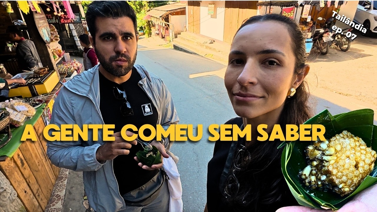 A gente comeu isso em Chiang Mai, Tailândia… e só depois descobriu o que era 😳