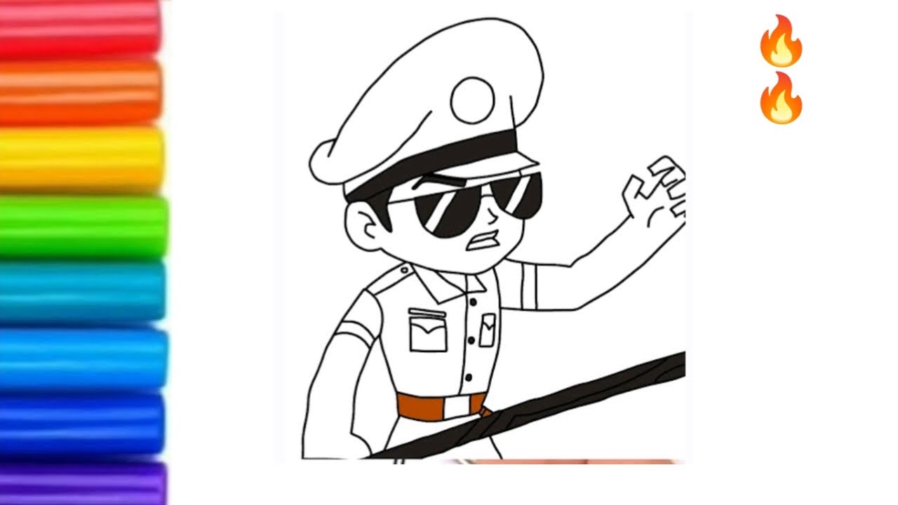Cute🔥🔥 little singham drawing | little singham drawing cartoon | drawing for kids | little singham