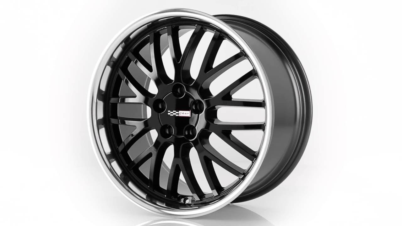Cray Corvette Wheels Manta - Black Mirror Lip