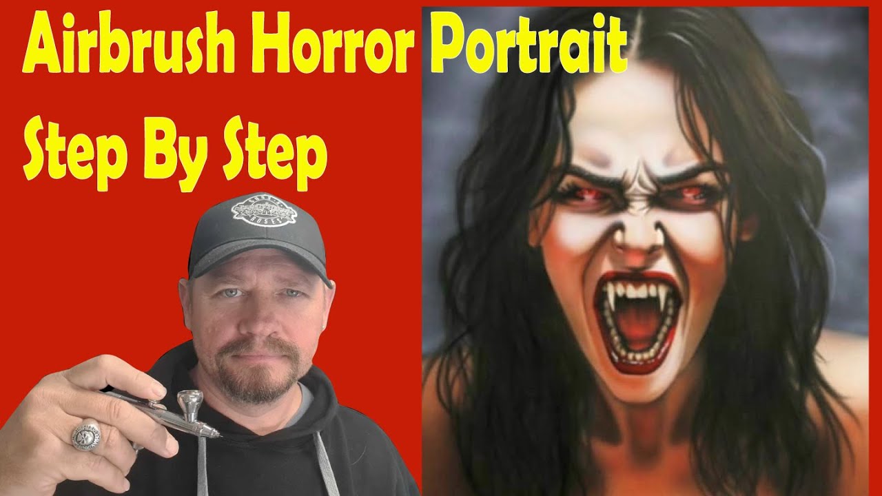 Airbrush Horror Portrait Step By Step