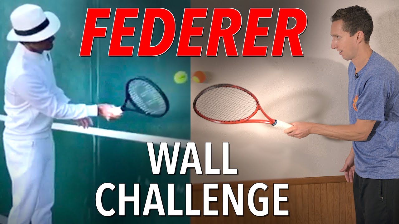 Roger Federer Wall Challenge - Home Tennis Drills