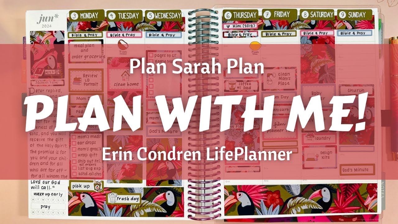 Plan With Me! | June 3-9 | ANOTHER HAPPY ANNOUNCEMENT! | Tropical Escape | Erin Condren LifePlanner