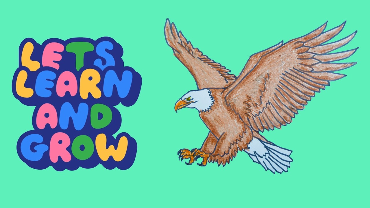 Как нарисовать орла 🦅 | Простой пошаговый урок рисования для детей | Уроки рисования от А до Я