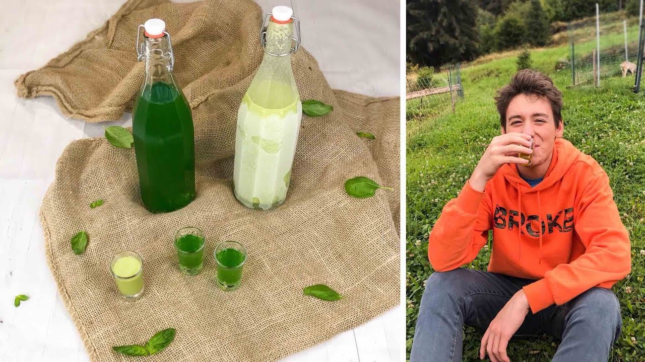 Liquore e crema alcolica al BASILICO 🌱 | ricetta semplice | Davide Zambelli