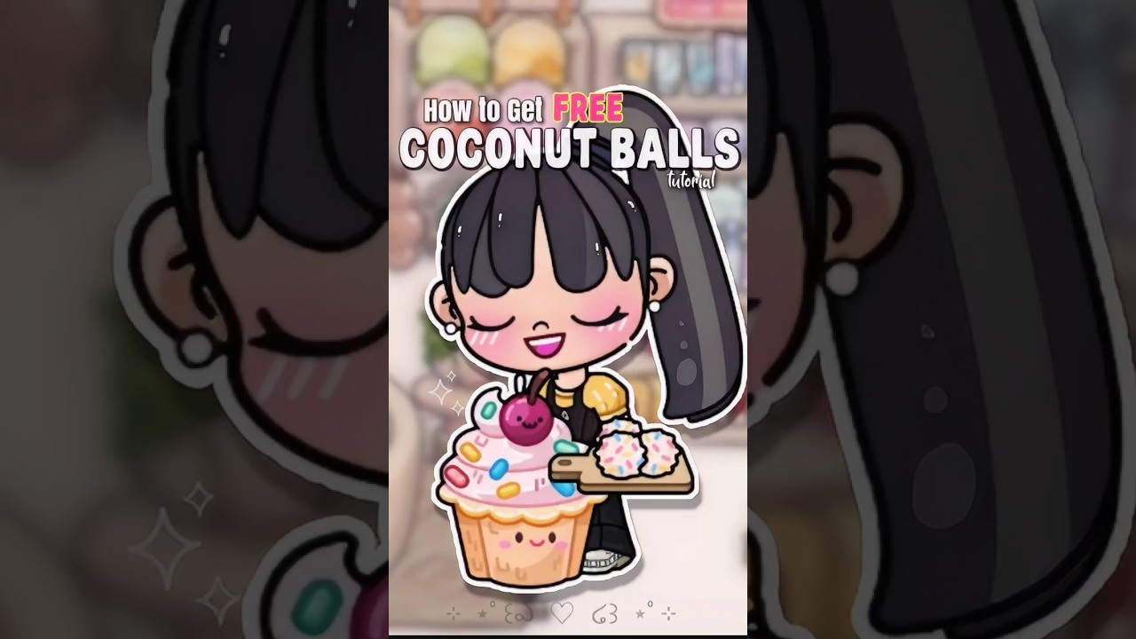 How to Get FREE Coconut Bliss Balls in pazu avatar world secrets  アバターワールド#avatarworld #asmrcooking