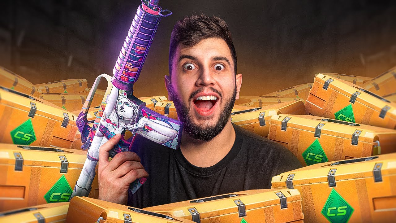 Abri 50x GALLERY CASE do CS2 Em Busca da M4A1-S Vaporwave