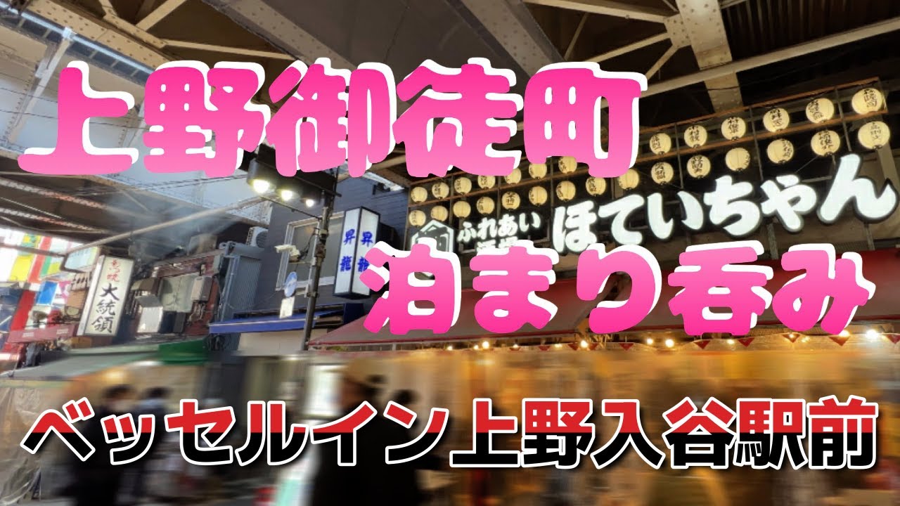 【上野御徒町泊まり呑み】「ほていちゃん」「寿司幸」「大統領支店」「昇龍」【ベッセルイン上野入谷駅前】