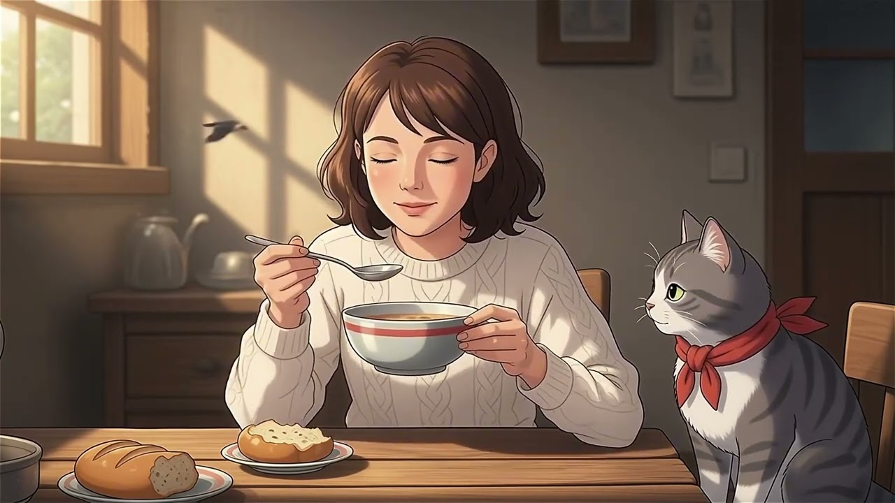 Soft Footsteps in a Cozy Memory House (Relaxing Animated Ambience)