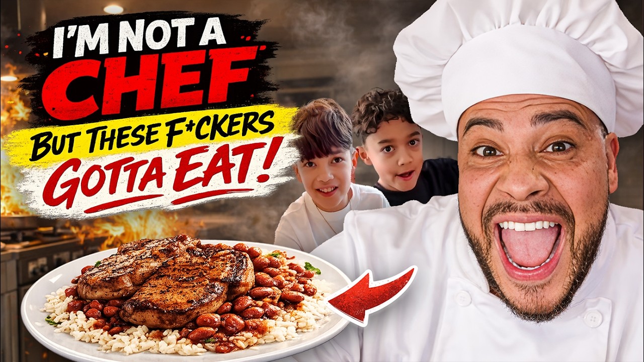 I’m Not a Chef… But These Kids Gotta Eat! | Episode 1 | Pork Chops, Rice & Beans