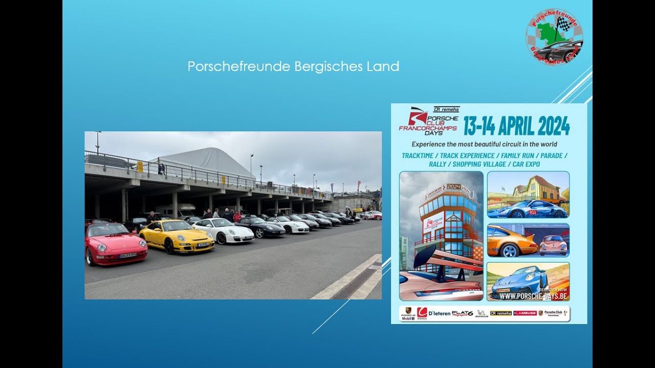 Ausfahrt Porsche Days Spa Francorchamps
