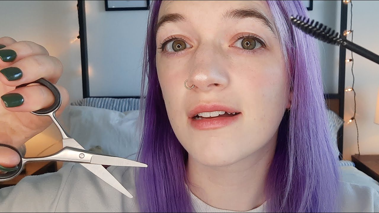 日本語 asmr 🟣  眉毛の手入れ 🟣 gently grooming your brows [japanese]