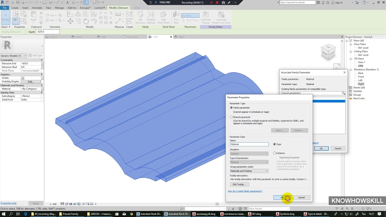 KNOWHOWSKILL_Revit_Roof Panel(แผ่นกระเบื้องหลังคา)