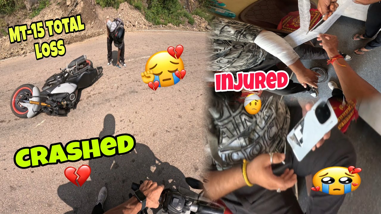 MT-15 Total Loss 💔 \\  Crash Bike 😓 // Rider Injured 🤕*