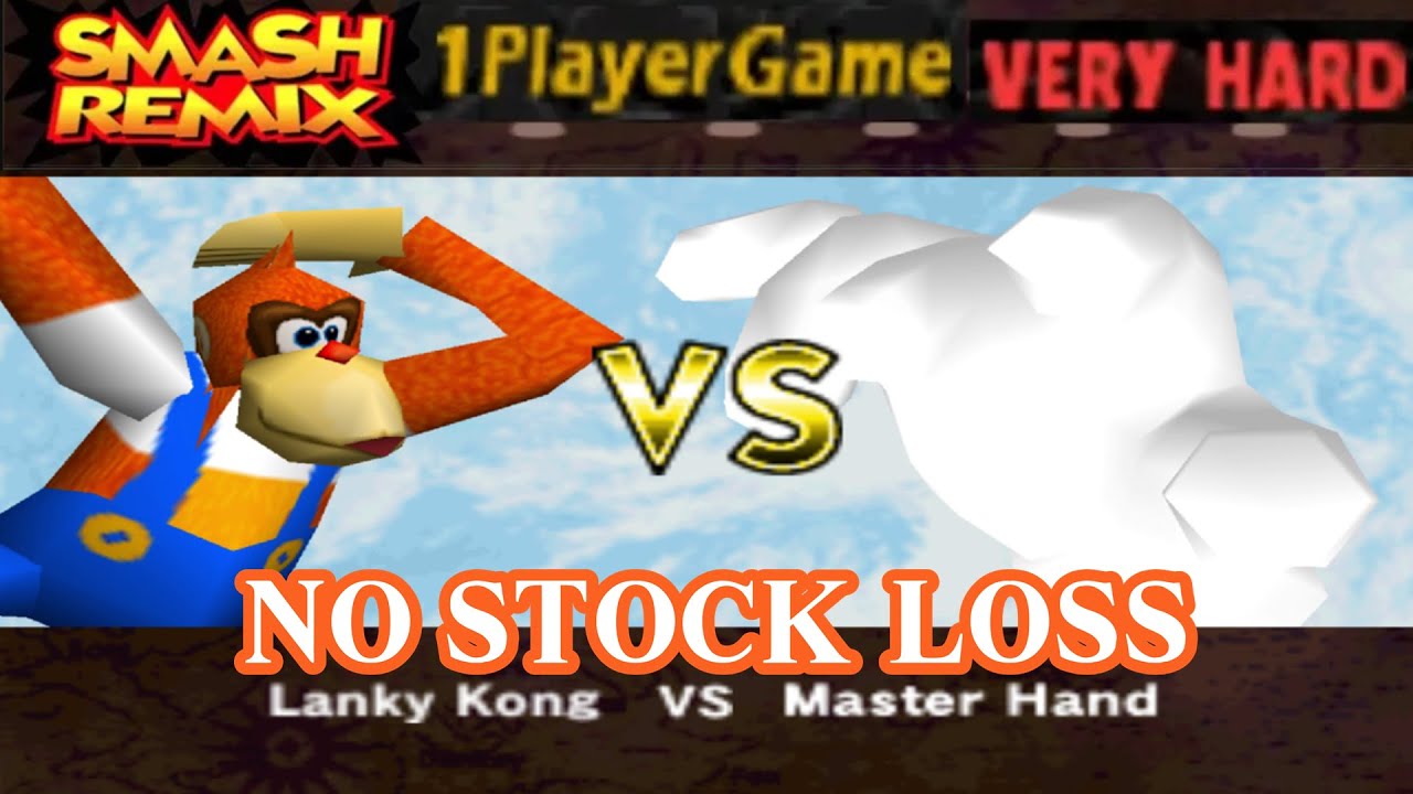 Smash Remix - Classic Mode Gameplay with Lanky Kong (VERY HARD) No Stock Loss