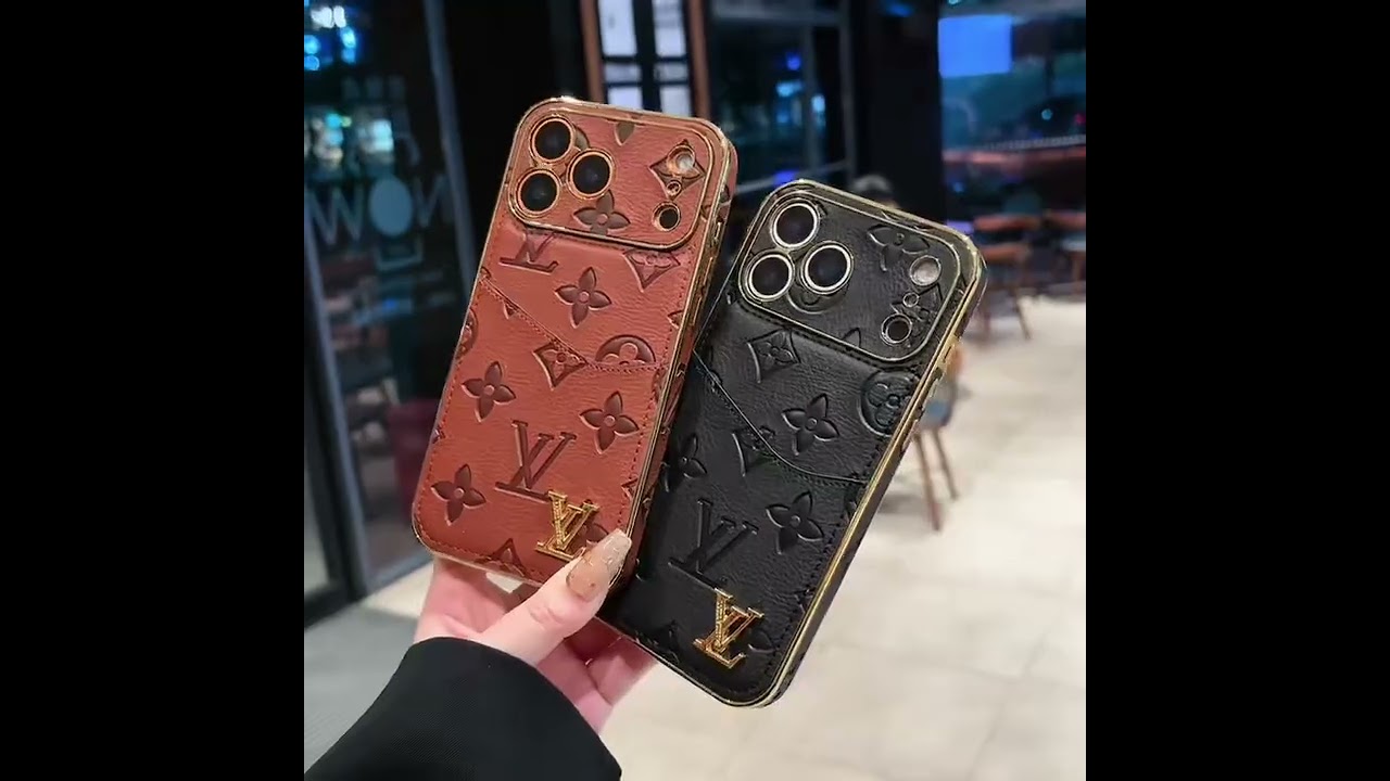Louis Vuitton Card Holder Case Empreinte Leather Pattern Phone Case 