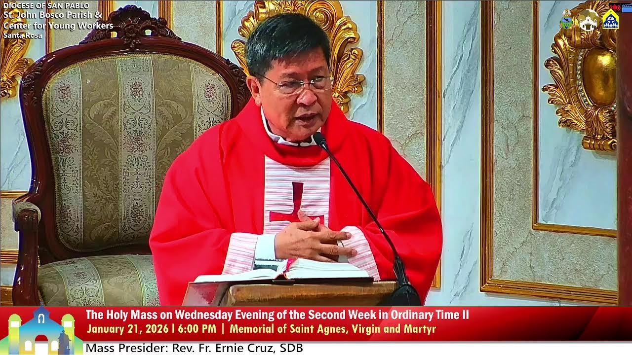 January 21 2026 6:00PM Rosary and Holy Mass on Wednesday in the 2nd Week of Ordinary Time
