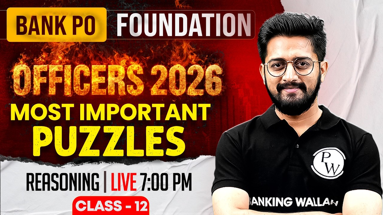 IBPS /SBI /RRB PO Reasoning 2026 | Puzzle Reasoning Most Important Puzzles | by Sachin Sir