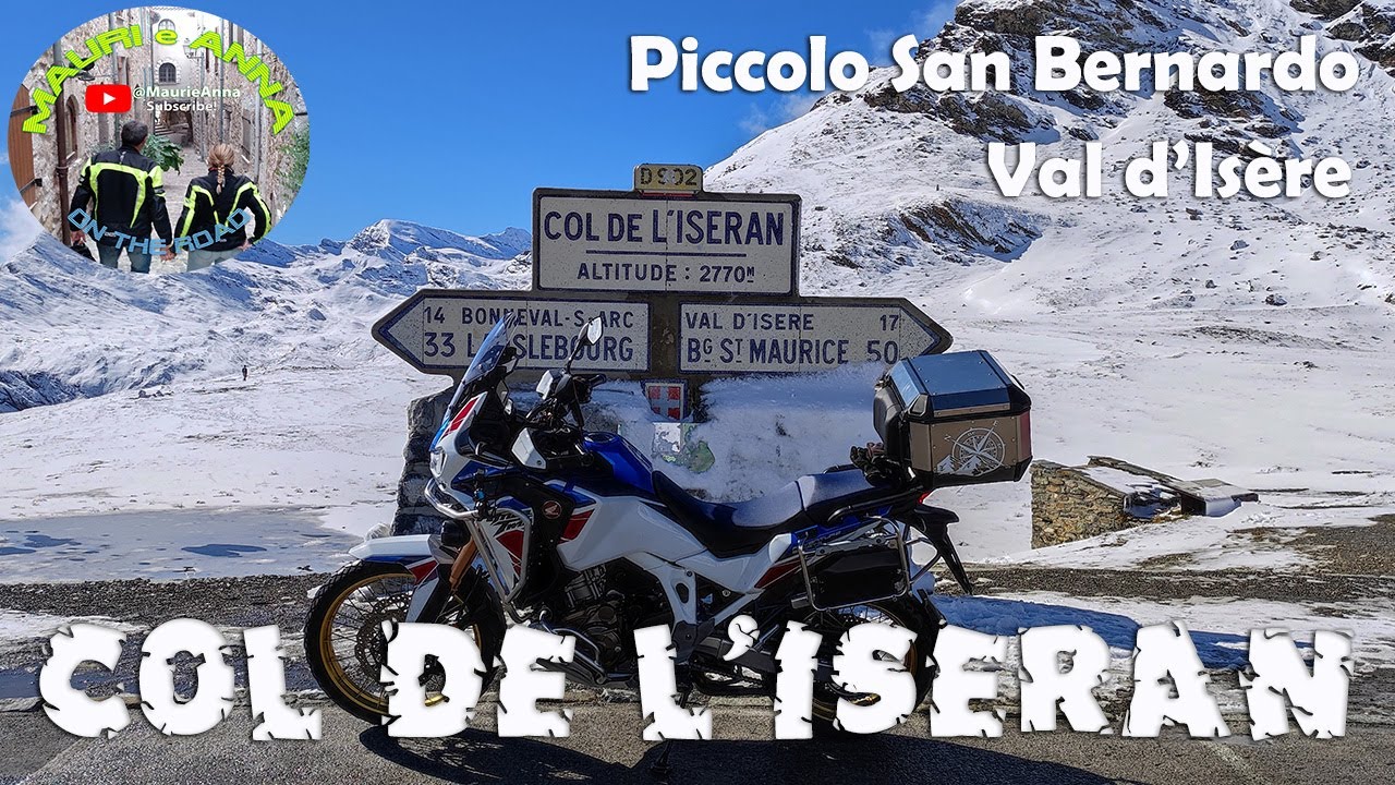 Col de l'Iseran in moto a fine stagione.