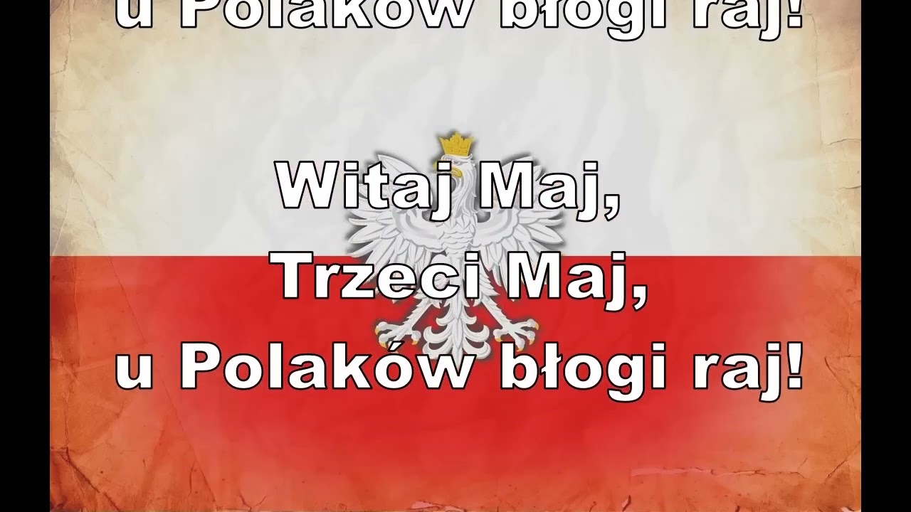 Mazurek 3 Maja Witaj Majowa Jutrzenko   Patriotyczne Karaoke