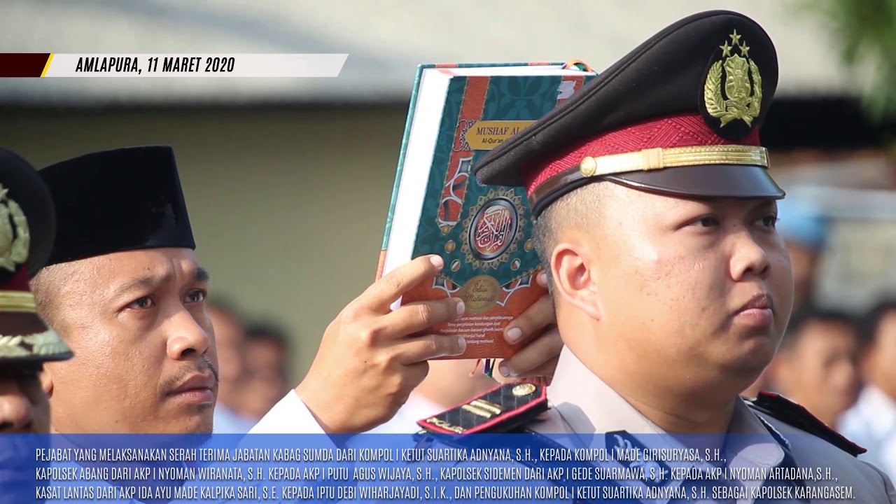 Kapolres Karangasem Pimpin Upacara Sertijab Jajaran Polres Karangasem