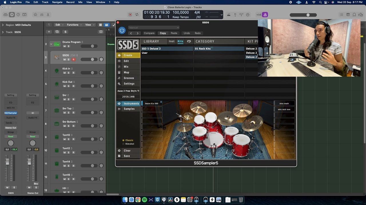 Diseñando baterías MIDI en Logic Pro X