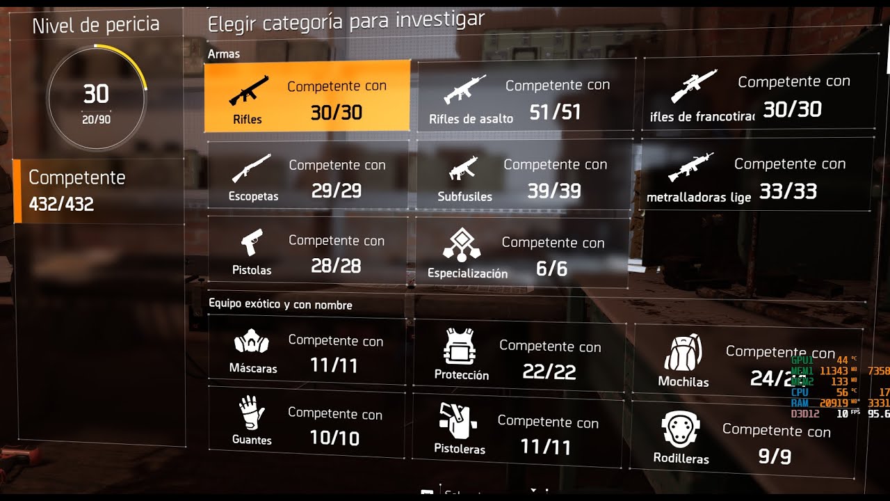 MINI TUTORIAL DE PERICIA LA PACHANGA THE DIVISION 2