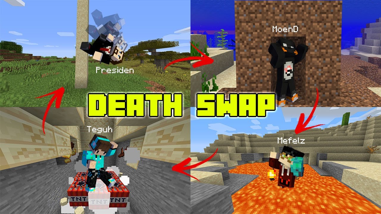 MINECRAFT Tapi KITA BERTUKAR TEMPAT UNTUK SALING MENJEBAK!!